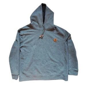 Carhartt Men’s Gray Textured Hoodie Pullover XL Long Sleeve Casual Outdoor